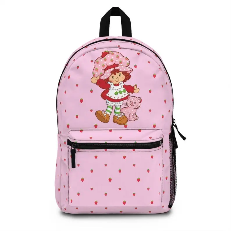 Adorable Strawberry Shortcake Backpack, Cute Cartoon Backpack, School Bag, Great for Birthdays, Gifts, and Everyday Use