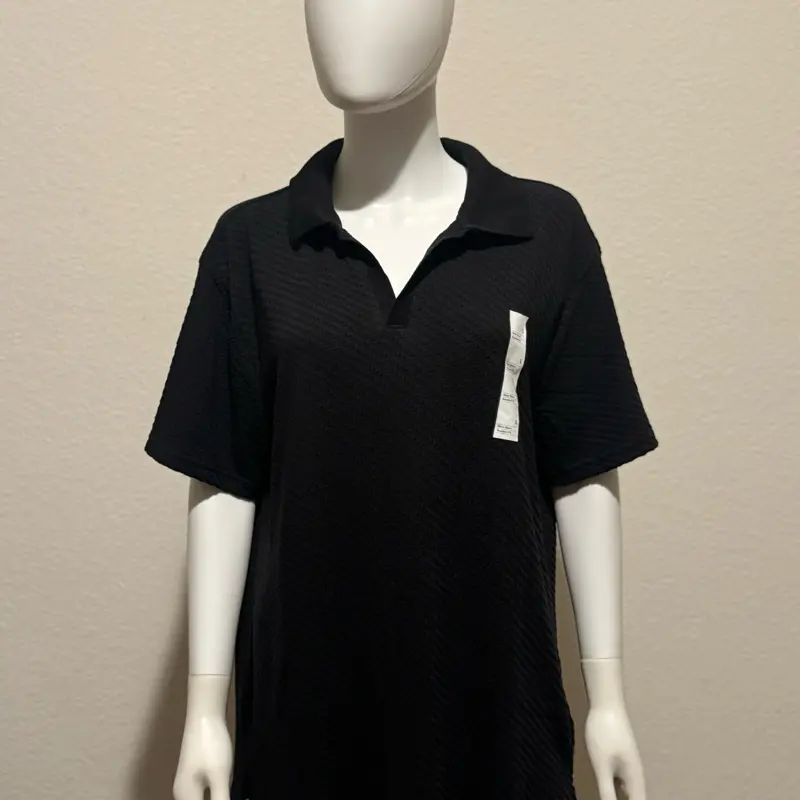 Goodfellow & Co Black Standard Fit Short Sleeve Polo Shirt Men's Size L