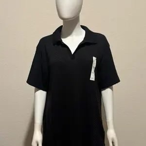 Goodfellow & Co Black Standard Fit Short Sleeve Polo Shirt Men's Size L