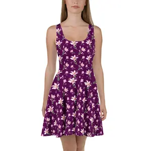 skater dress flowy mini dress for women , women's casual summer dress