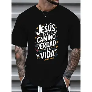 Bold Spanish Graphic Tee - "Jesús es el Camino" Statement Shirt