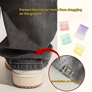 11pcs Invisible Clip for Pants to Shorten Pants Legs, Prevent Bottom Sliding, Hidden Buckle Closure, No Sewing Needed, Waterproof, Portable