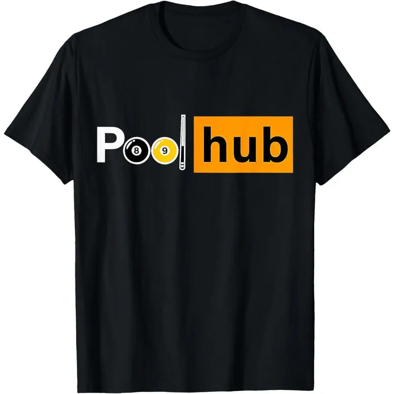 Men's Casual Billiards Geometric T-Shirt, 100% Cotton Crew Neck Fitted Top, Shortsleeve and Machine Washable, Ideal for Pool League