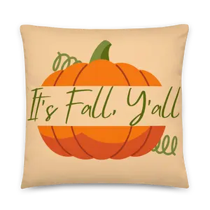It's Fall Y'all Pillow | Fall Pillow | Autumn Decor | Fall and Pumpkin Pillow | Porch Pillow | Farmhouse Decor | Farmhouse Pillow