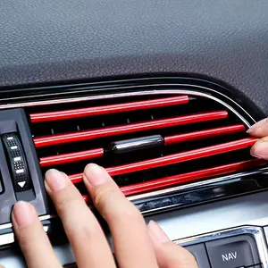 10-Piece Car Interior Kit, Car Interior Accessories, Includes 7.7-Inch Air Vents Decor, Door Edge Protectors, Blue and, Ideal Holiday Gift