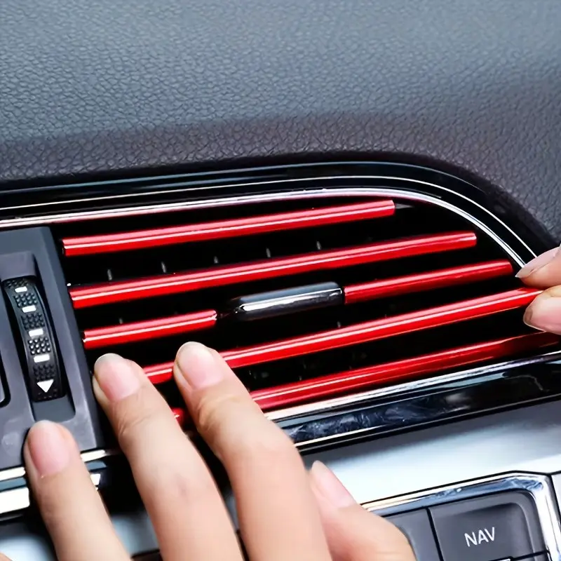 10-Piece Car Interior Kit, Car Interior Accessories, Car Interior Decorative, Includes 7.7-Inch Air Vents Decor, Door Edge Protectors, Blue and, Car Decorations, Ideal Holiday Gift