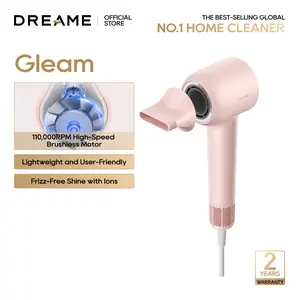 DREAME Gleam Hair Dryer with Diffuser, Blow Dryer with 0.73 lbs Lightweight Design, Fast Drying, Negative Ions for Smooth Hair