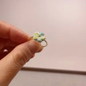 Handmade micro crochet puff flower rings, crochet rings, knitting rings, adjustable rings, flower rings,handmade rings