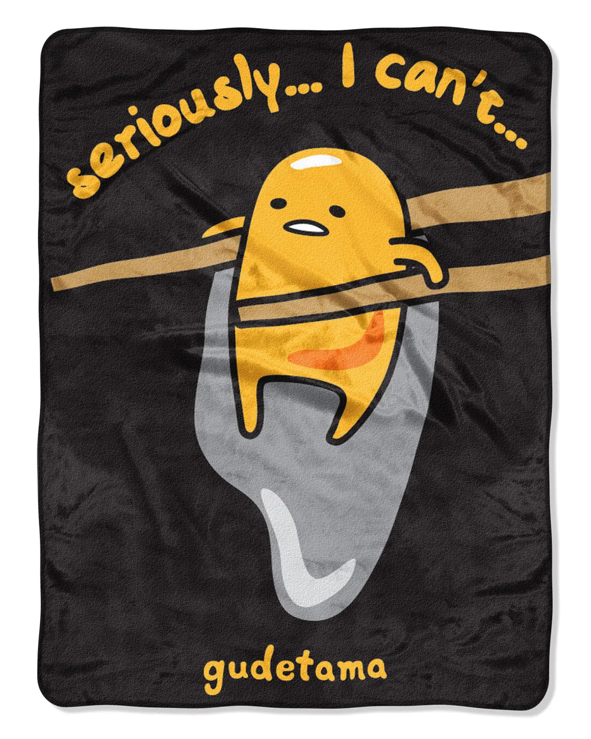 Gudetama Character-Themed Soft Cuddly Throw Blanket, Super Plush Fleece, One Size Solid Design, 46"x60" (117cmx152cm), Machine Washable - Ideal for Gudetama Fans, Birthday Gifts
