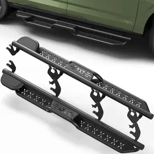 Running Boards for 2021-2022-2023-2024-2025-2026Chevy Suburban &GMC Yukon XL, Two-Raised Step Design, Heavy-Duty Carbon Steel Nerf Bars, 2PCS