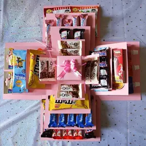 5-Story Surprise Explosion Gift Box, Creative DIY Gift Wrap Box, Perfect for Handmade Gifts & Candies, Great for Valentines, Birthdays, Weddings
