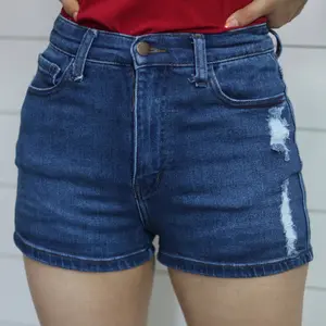 Dark High Waisted Jean Shorts Womenswear Bottom