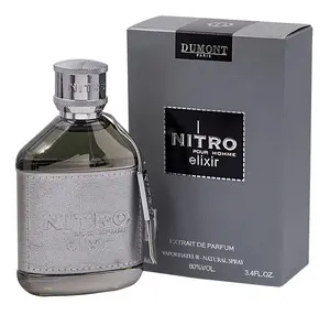 Dumont Nitro Elixir 3.4 Fl Oz Extrait De Parfum for Men – Bold Elegant Sensual Fragrance – Premium Long Lasting Scent