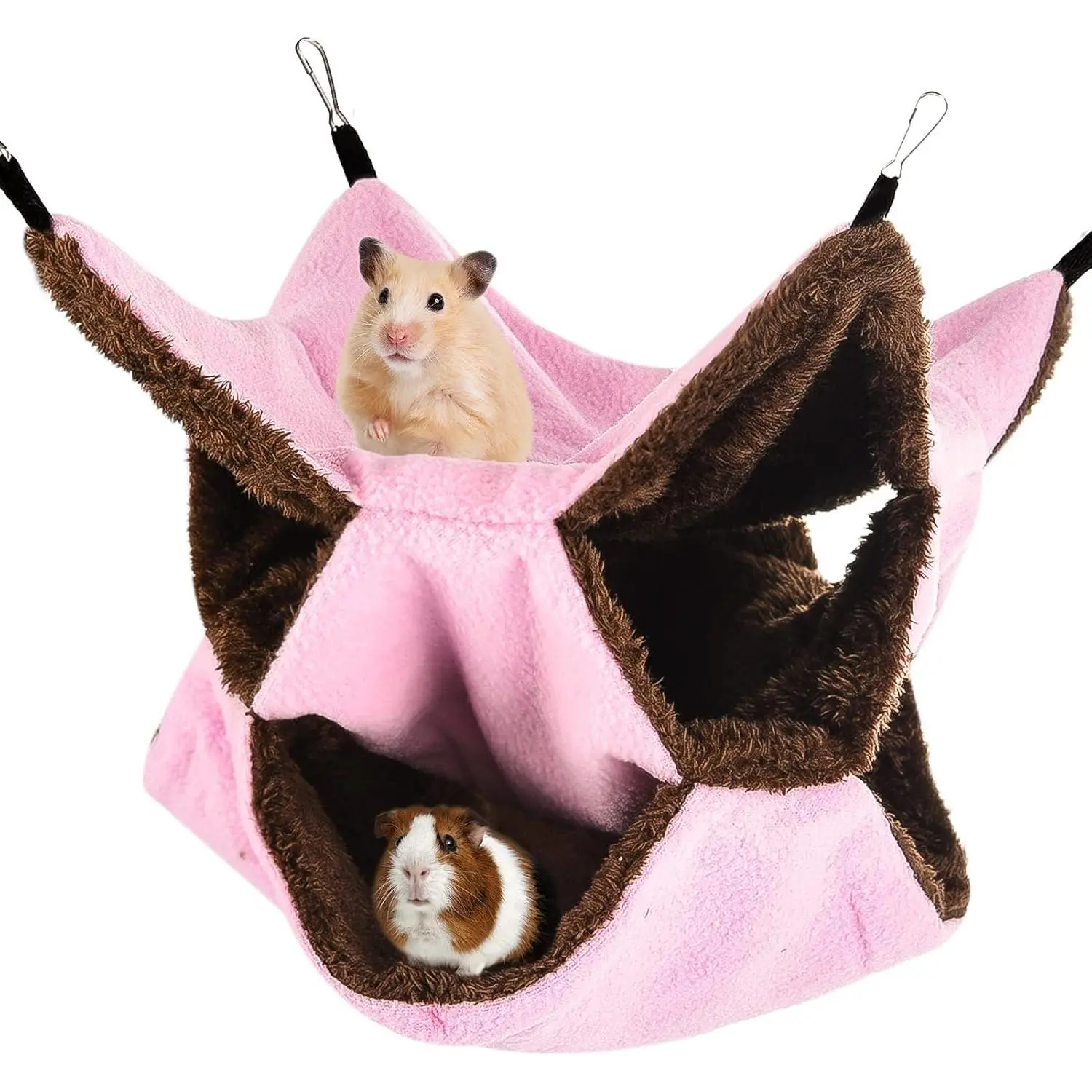 3 Tier Ferret Rat Hammock,Guinea Pig Cage Accessories,11.8x11.8 Inches,Pet Cage Hanging Bunkbed Hammock for Small ,Guinea Pig,Ferret,Kitten,,Chinchilla,Rat,Parrot