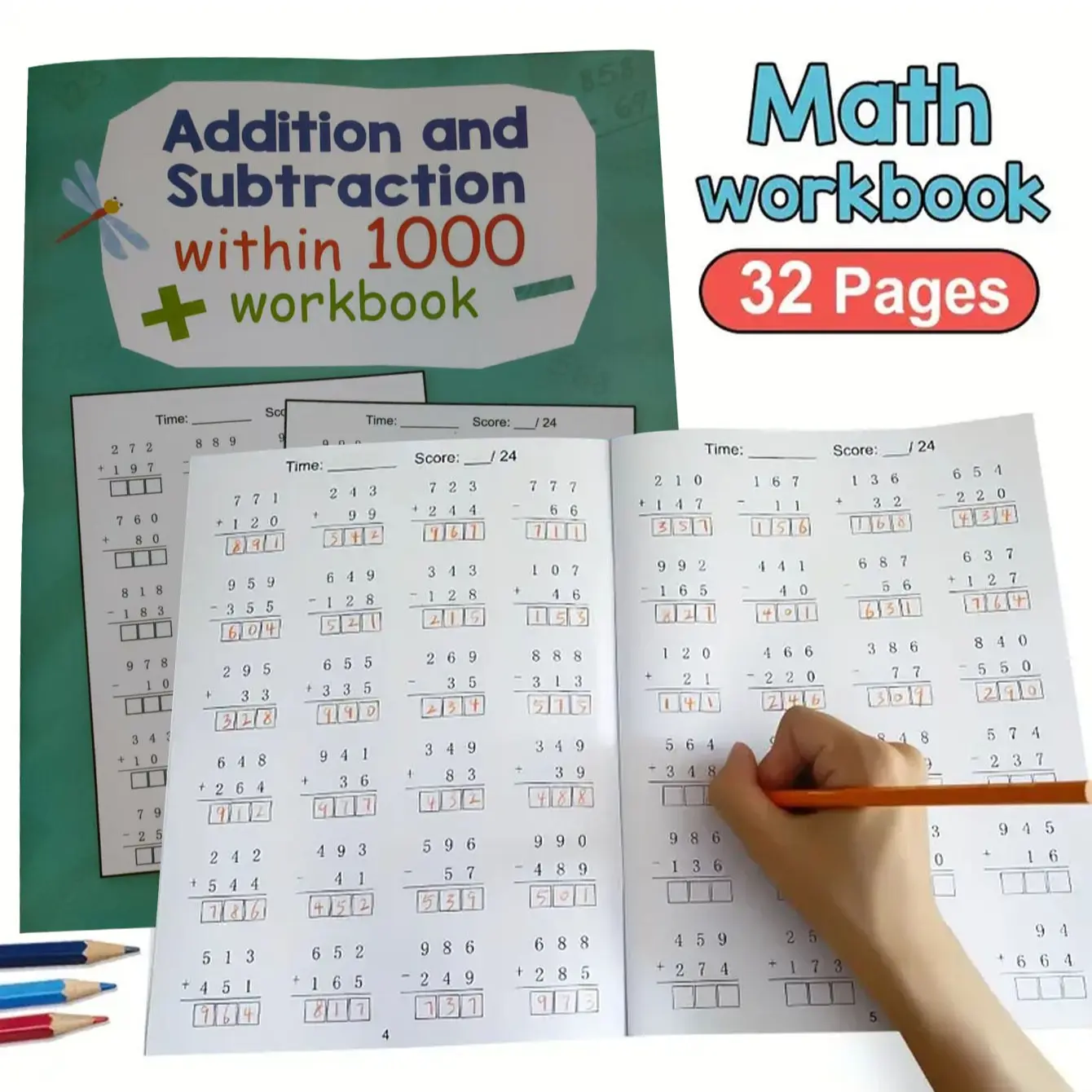 Multiplication Division Practice Book, Math Skill Enhancement A4 Notebook, Daily Exercise for Kids, Educational Learning Tool, Learning Materials, School Supplies