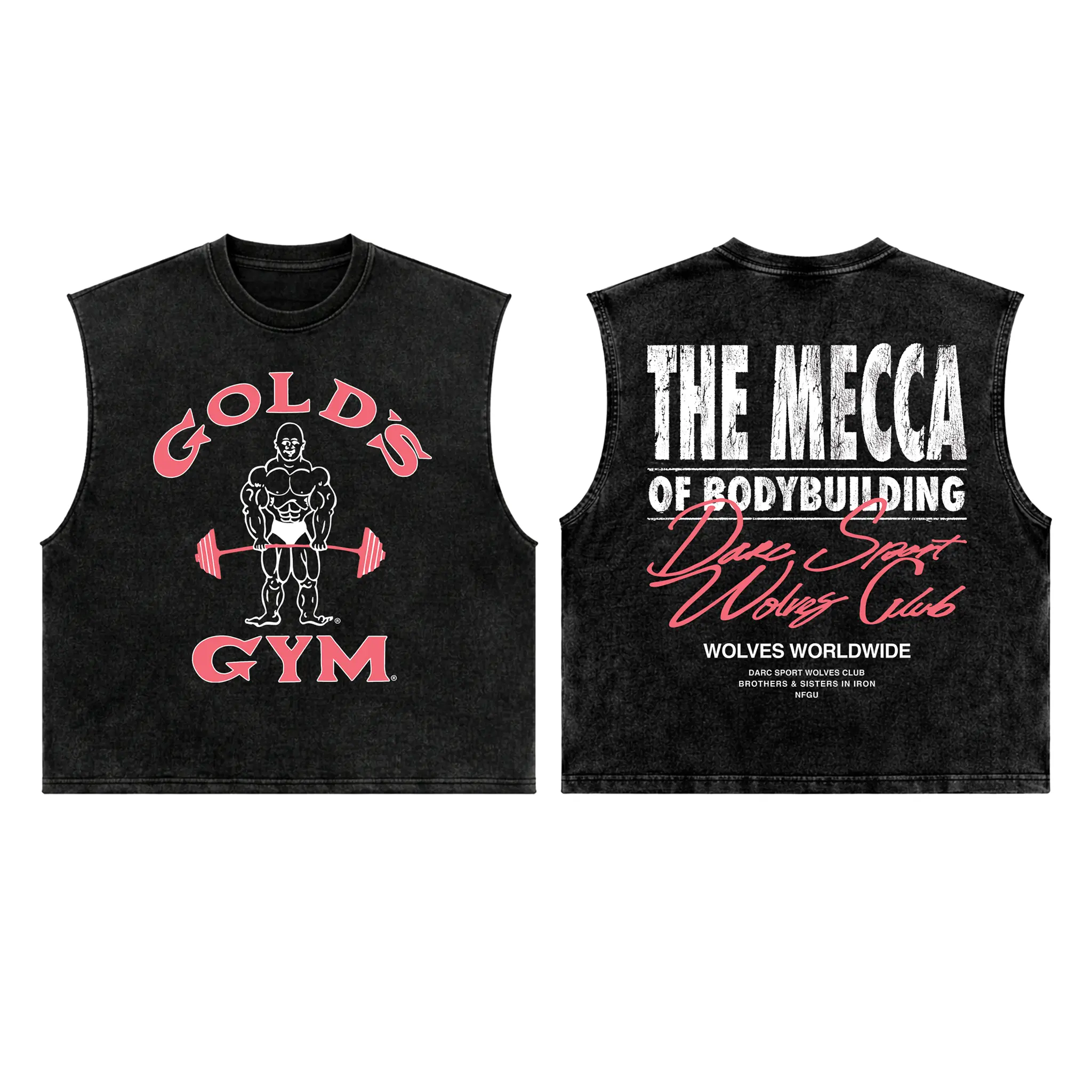 "The Mecca Of Bodybuilding" Gold's Gym Tank, Workout Tank, Men's Sport Outfit, Gym Men's Top, Training Tank, Gym Apparel, Gym Workout Men