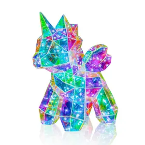 LED Unicorn Night Light, Colorful LED Glowing Beast with Single Horn, Kids Room Decor, Baby Nursery Lamp, Unique Gift, Spring Decoration