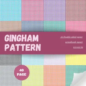 Gingham Pattern Scrapbook Paper: Gingham Plaid Pattern Scrapbooking Paper, Double Sided Craft Paper, Decorative Diy Junk Journals, Decoupage, Card ... Art, DIY Crafts, Colorful Plaid Patterns Paperback – November 8, 2022