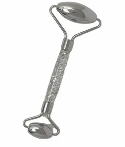 Dual-Ended Stainless Steel Facial Roller for Skincare