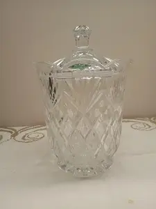 Shannon Crystal Cookie Jar Canister Kitchen Decor Heavy Leaded
