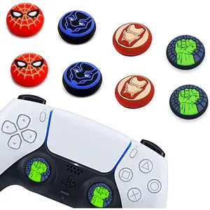 PS5 Controller Thumb Grips, 8PCS Analog Printing Joystick Cap, Non-Slip Silicone Handle Protection Cover for PS5, PS4, Xbox Series X/S, Xbox One, Switch PRO Controller