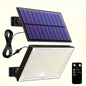 Commercial Street Outdoor Solar Lights, Solar Illuminated, Outdoor Wall Lighting, Outdoor Floodlight, Waterproof Light, 400 LED Bright Solar Flood Lights with Motion Sensor, Dusk to Dawn Outdoor Solar Security Lights for Fences, Porches, Yards