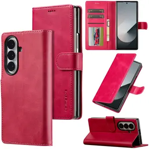 Case for Samsung Galaxy Z Fold 7 Case (2025), PU Leather Wallet Flip Folio Case with Card Holder RFID Blocking Kickstand Shockproof Smartphone Casing Phone Cover for Samsung Galaxy Z Fold 6/5/4/3, Protective Cellphone Accessories