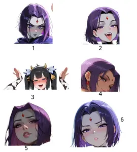 raavem new style #1-6 Stickers – Anime Stickers , Kiss-Cut Vinyl Decal for Laptop full sticker