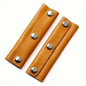 2pcs of PU Synthetic Bag Handle Protection Sleeves To Prevent Pinching, Three Buckle Shoulder Strap Protective Cover for Damaged Bag Straps.