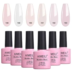 AIMEILI HEMA FREE Builder Base Clear Sheer Color Gel (Set6-36 10ml)
