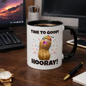 The Burnt Peanut Time to Goop Mug, The Burnt Peanut Hooray Gooping Cup, Burnt Peanut Arc Raiders Gaming Mug