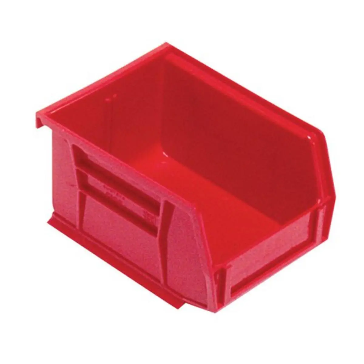 212 MAIN Quantum QUS210RD Rectangular Stacking Bin, 0.625 in. Polypropylene Home Organizer Storage Box for Shelf Storage, Red, Bin Organizer Open Storage Bins
