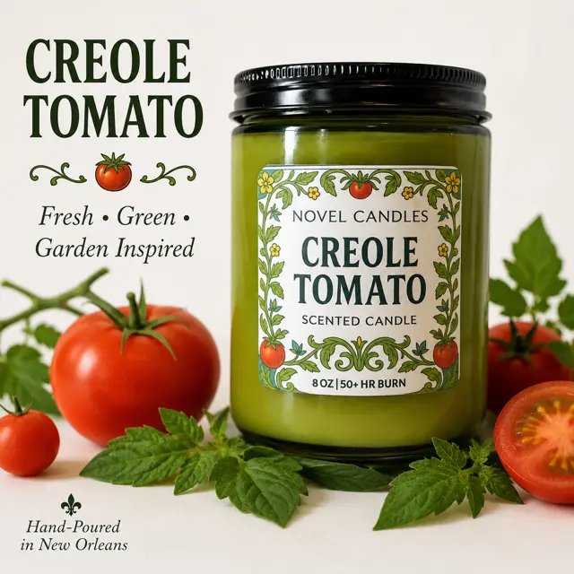 Creole Tomato Scented Candle: Fresh Herb Garden, New Orleans Candle