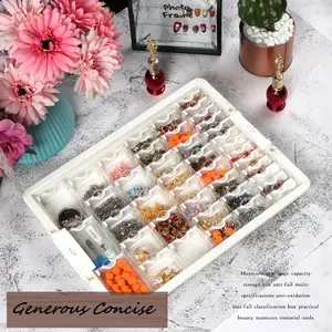 Multi-Grid Storage Box for Crystal Beads Jewelry Art Painting DIY Faux Diamonds & Gems Organizer Case Tools Crafts Accessories Organizer Container Summer Gift Idea for Mom - Trinket Tray