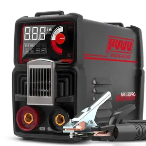 Puwu 110V 135A Rod Welder Digital Welder with Overheat Protection, Electrodes, Digital Screen, Quick Connectors, and Hot Start - Mini MMA Arc Welder