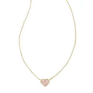 Kendra Scott Anna 14K Gold Over Brass Pendant Necklace - Rose Quartz