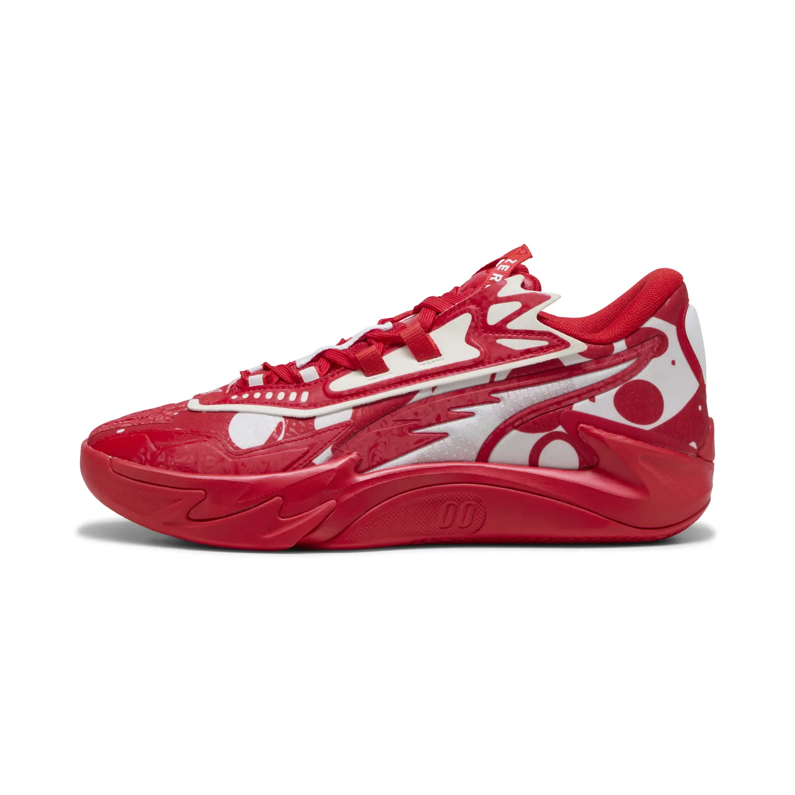 Puma Scoot Zeros II 31222303 Mens Red Leather Athletic Basketball Shoes