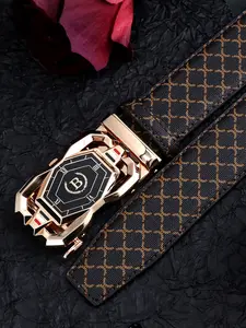 Business Elite Automatic Buckle Waist Belt, Casual Business Belt, Durable Alloy Buckles, Metallic Buckle, Anti-Wrinkle, Essential for Commuting, Office Wear