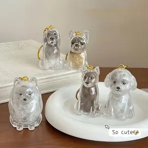 Transparent Dog Hair Storage Capsule Animal Pendant, Keepsake Memorial Charm, Unique Pet Souvenir Gift, Durable & Stylish Design