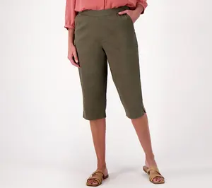 Denim & Co. EasyWear Twill Regular Relaxed Pull-On Skimmer