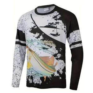 2025 Fisherman's Gift Fishing Shirt Long Sleeve, Fishing Jerseys Fish Tshirts - Men's Breathable Quick-Drying T-Shirt fishing supplies sportswear