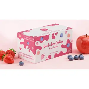 Milky Mama's Fruit Sampler Lactation Cookies - 12 Soft-Baked Snacks with Milk Boosting Power - Strawberry, Apple Cinnamon, Blueberry Flavors - Perfect for Breastfeeding Moms