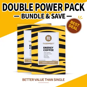 TIGERMEET Energy Coffee 2-Pack (12 Sachets) – Herbal Coffee Blend for Daily Energy & Focus | Bundle & Save tiktokshopspringglowup