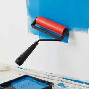 5D Diamond Painting Tools Kit with Flat Rolling Presser, Non-Slip Square Drill Roller for Full Drill Embroidery, DIY Anti-Fall Sticker Roller Axis, Portable Grip Handle & Precision Diamond Presser Accessories