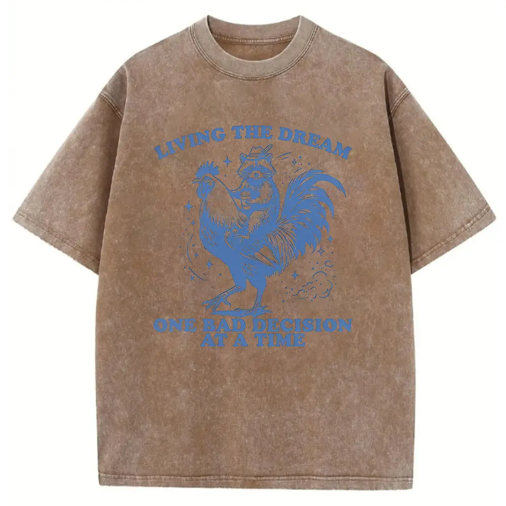 Washed T-shirt-Coffee