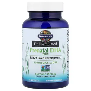 Garden of Life Dr. Formulated, Vegan Prenatal DHA, 400 mg, 30 Softgels | HSA/FSA Eligible