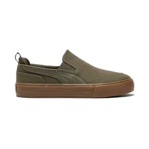 PUMA Mens Court Classic Vulcanized Slip On Sneakers Shoes Casual - Green