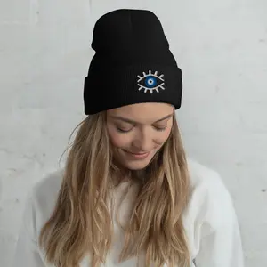 Evil Eye Cuffed Beanie