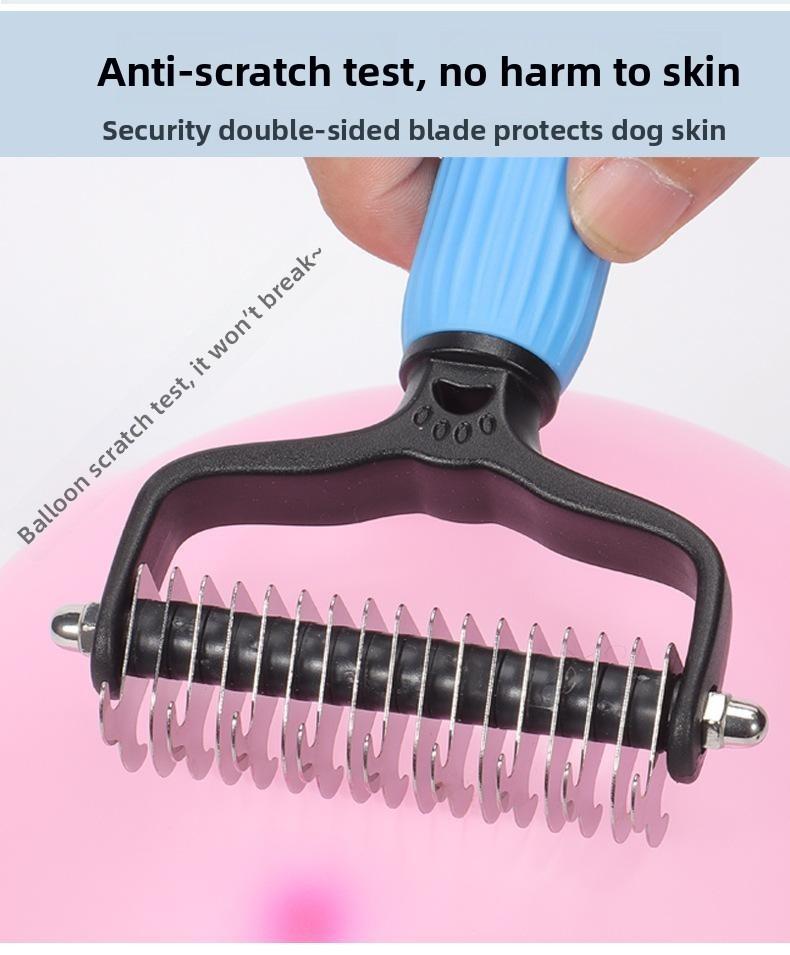 Universal Pet Detangling Comb for Dogs Grooming Tool Double-Sided Stainless Steel for Coat Care & Shedding Removal Easy to Use Essential Grooming