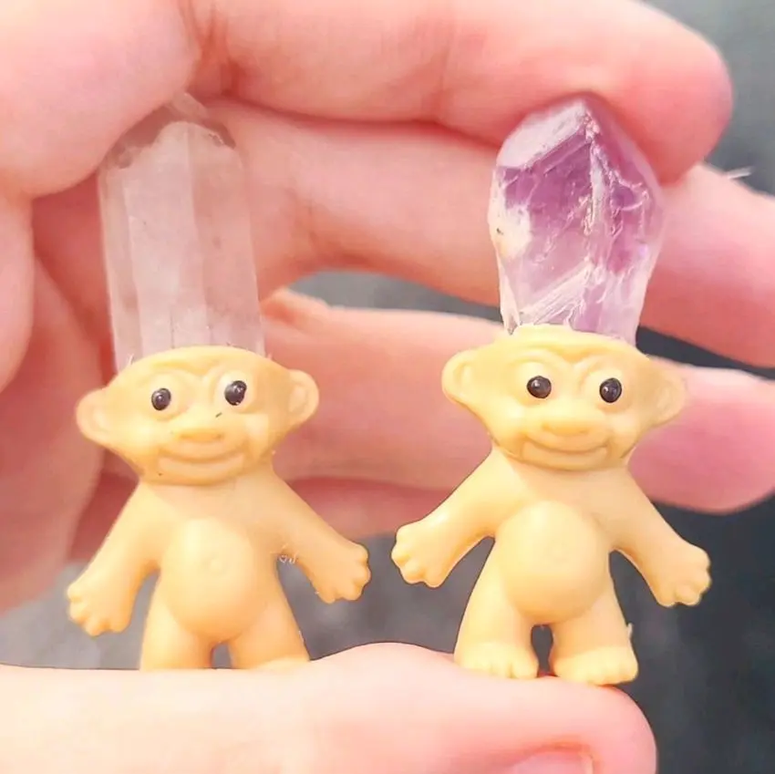 mini crystal troll doll